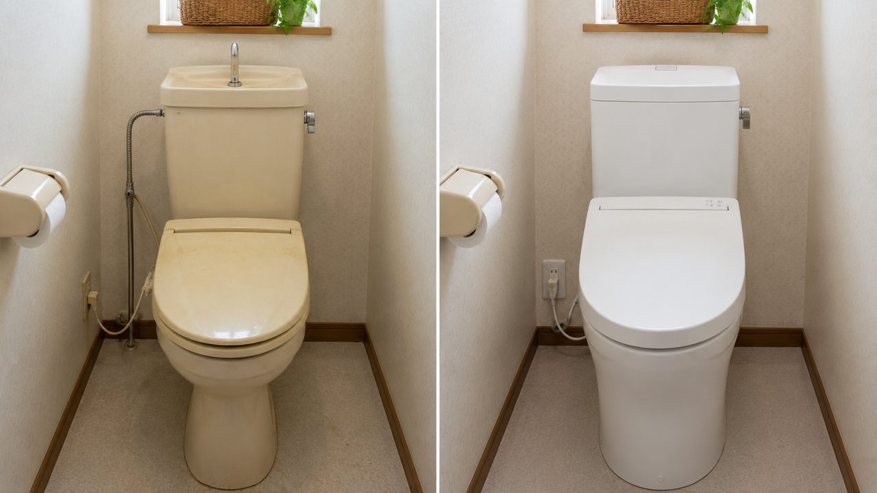 トイレ交換の前後（見本）